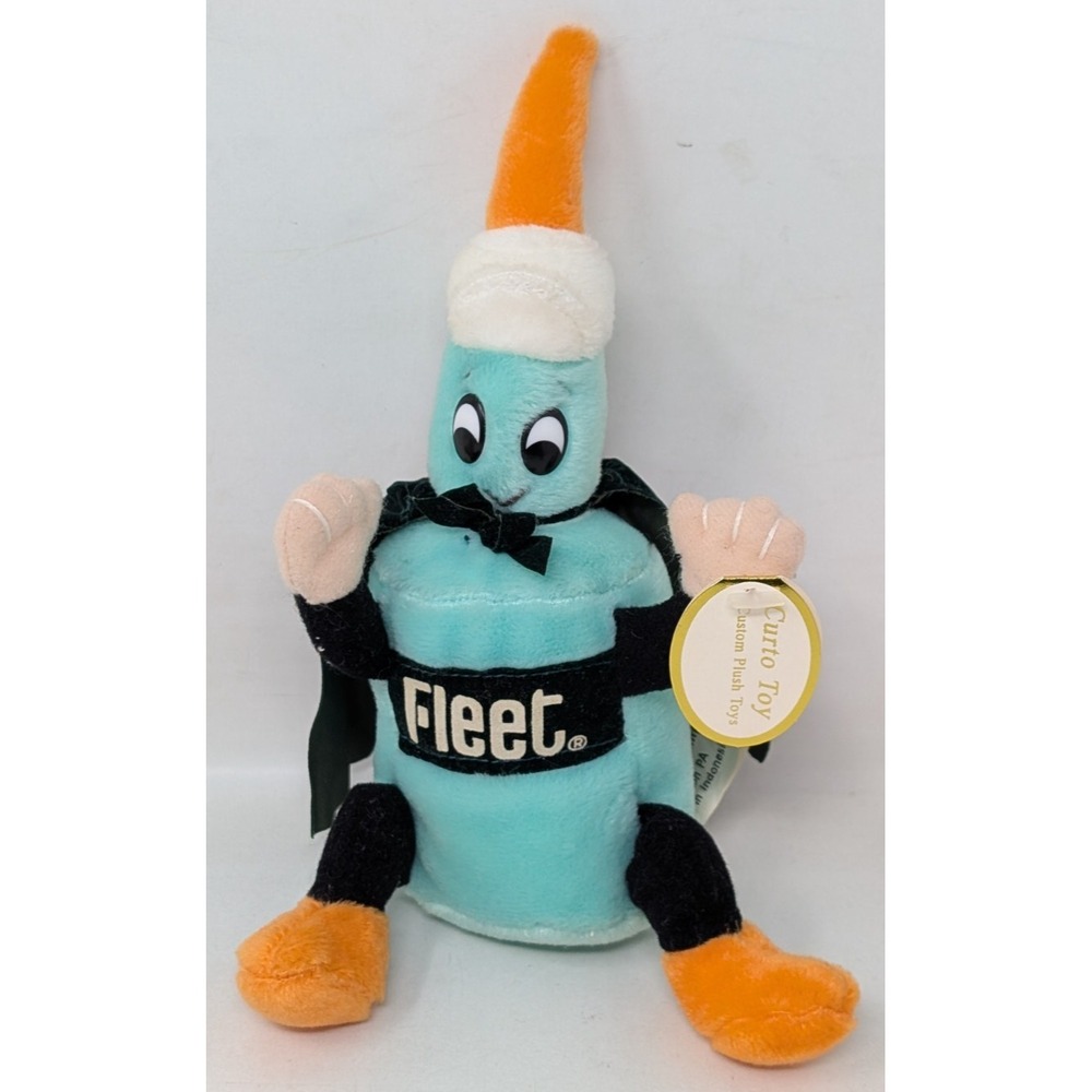 FLEET EneMan 8" Plush Stuffed Animal With Tags Curto Toys VTG